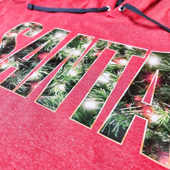 SANTA Christmas Premium SofSpun Hoodie Sweatshirt Holiday Santa Claus - Picture 5 of 8